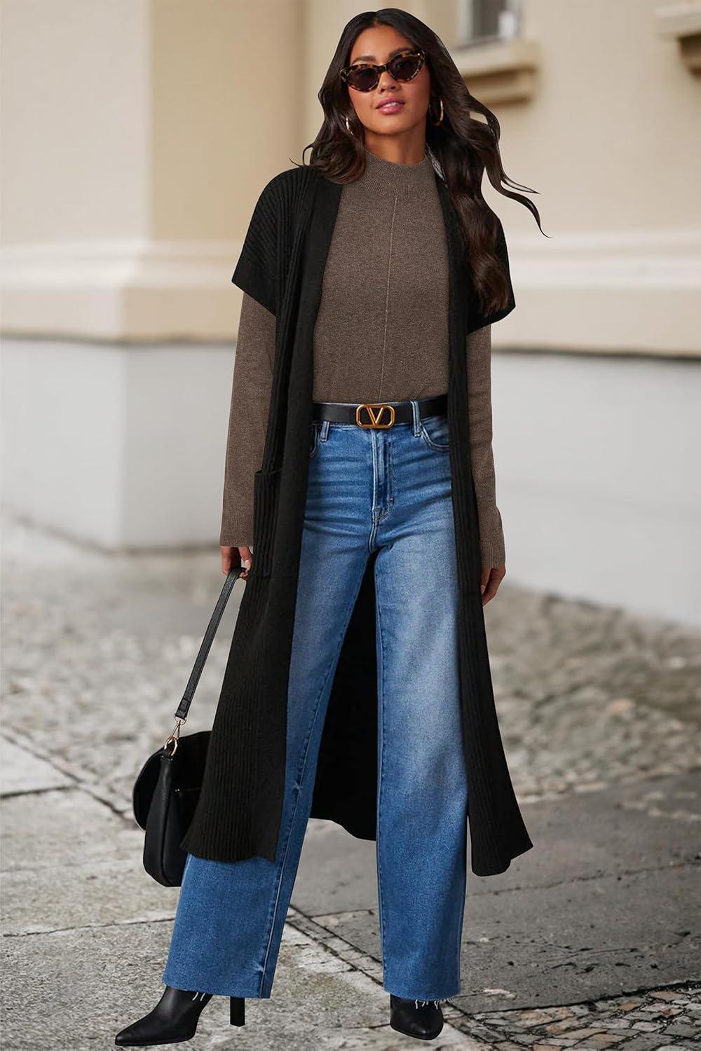 imageArachampampCloz Womens Wool Blend Fall Sweaters Mock Neck Business Casual OutfitsAcoffee