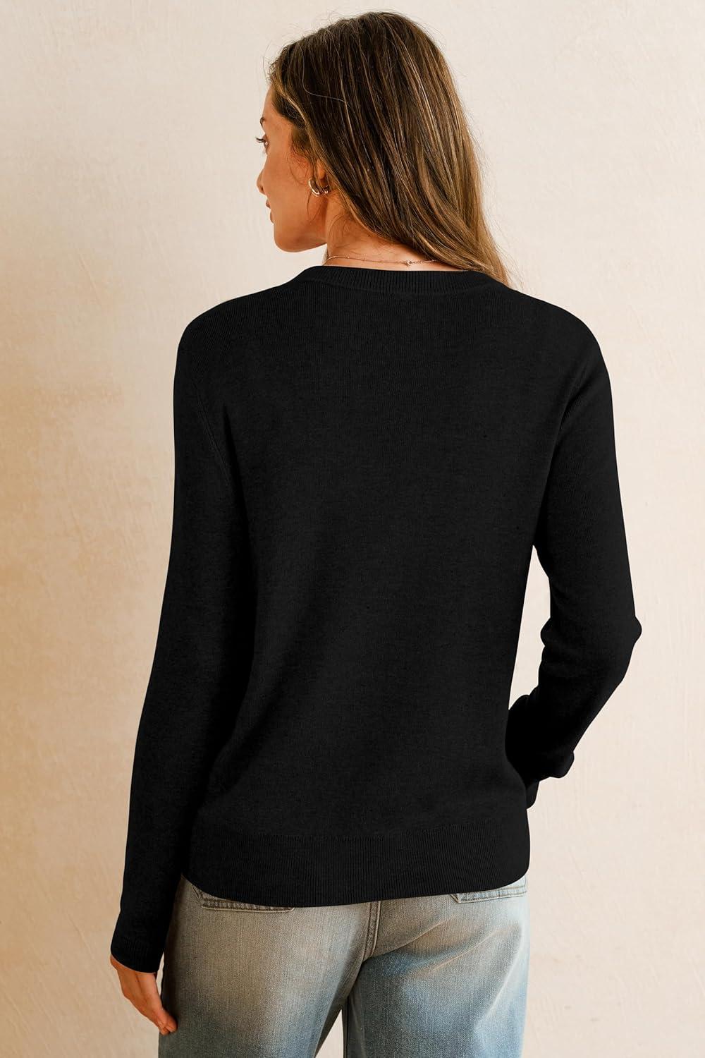 imageArachampampCloz Womens Wool Blend Business Casual Cardigan Sweaters 2025Black