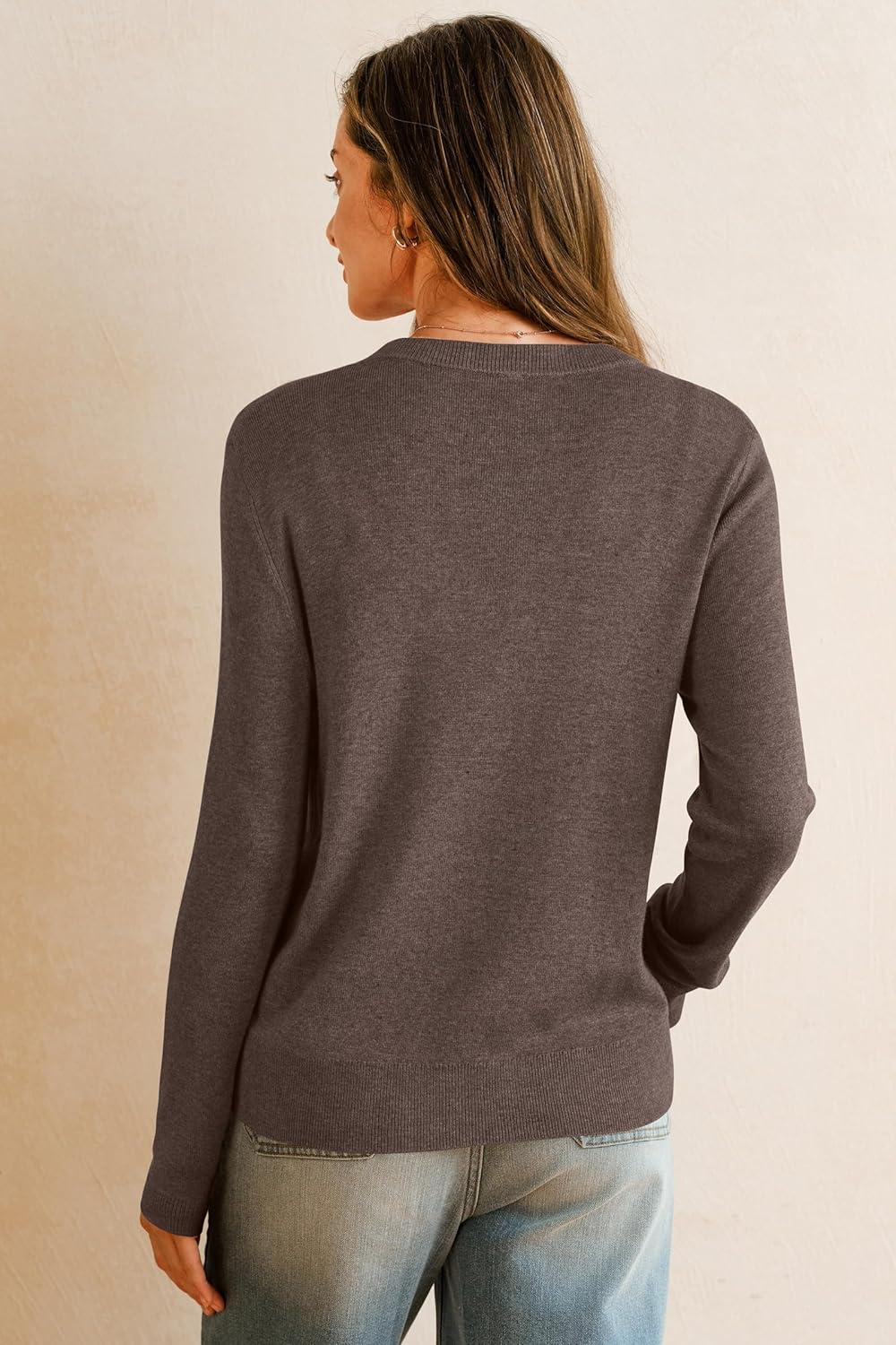 imageArachampampCloz Womens Wool Blend Business Casual Cardigan Sweaters 2025Coffee