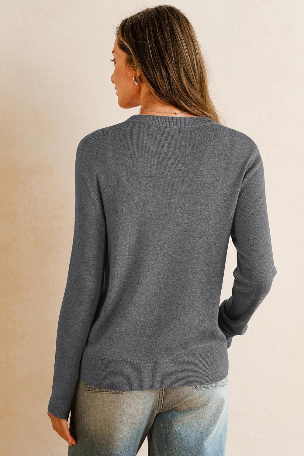 imageArachampampCloz Womens Wool Blend Business Casual Cardigan Sweaters 2025Dark Gray