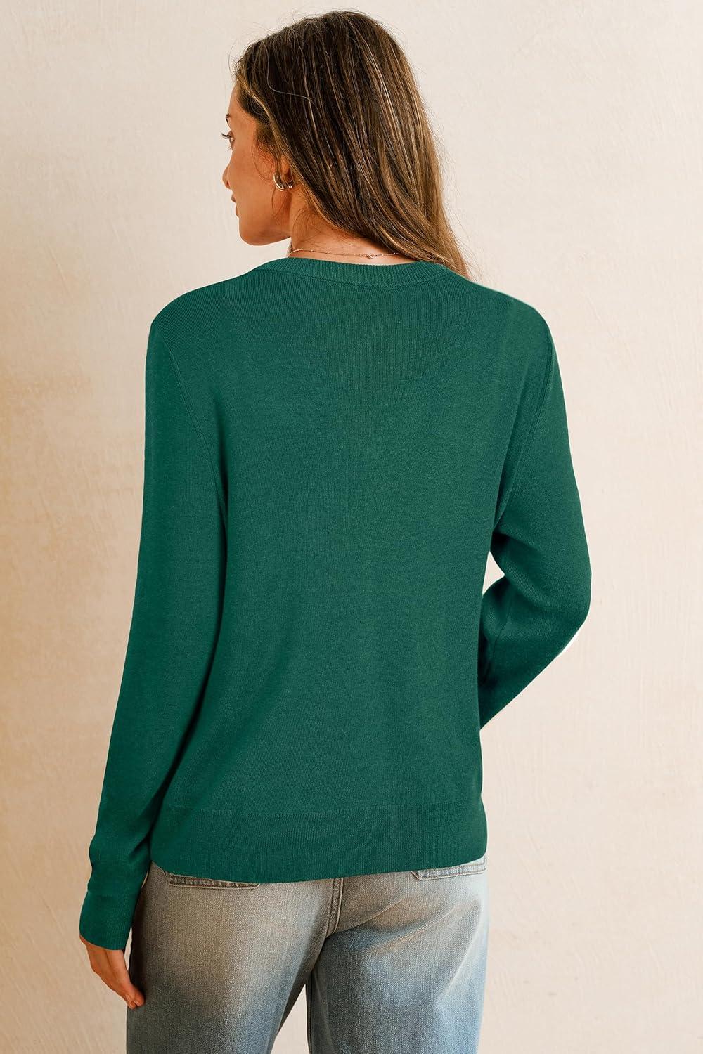 imageArachampampCloz Womens Wool Blend Business Casual Cardigan Sweaters 2025Dark Green