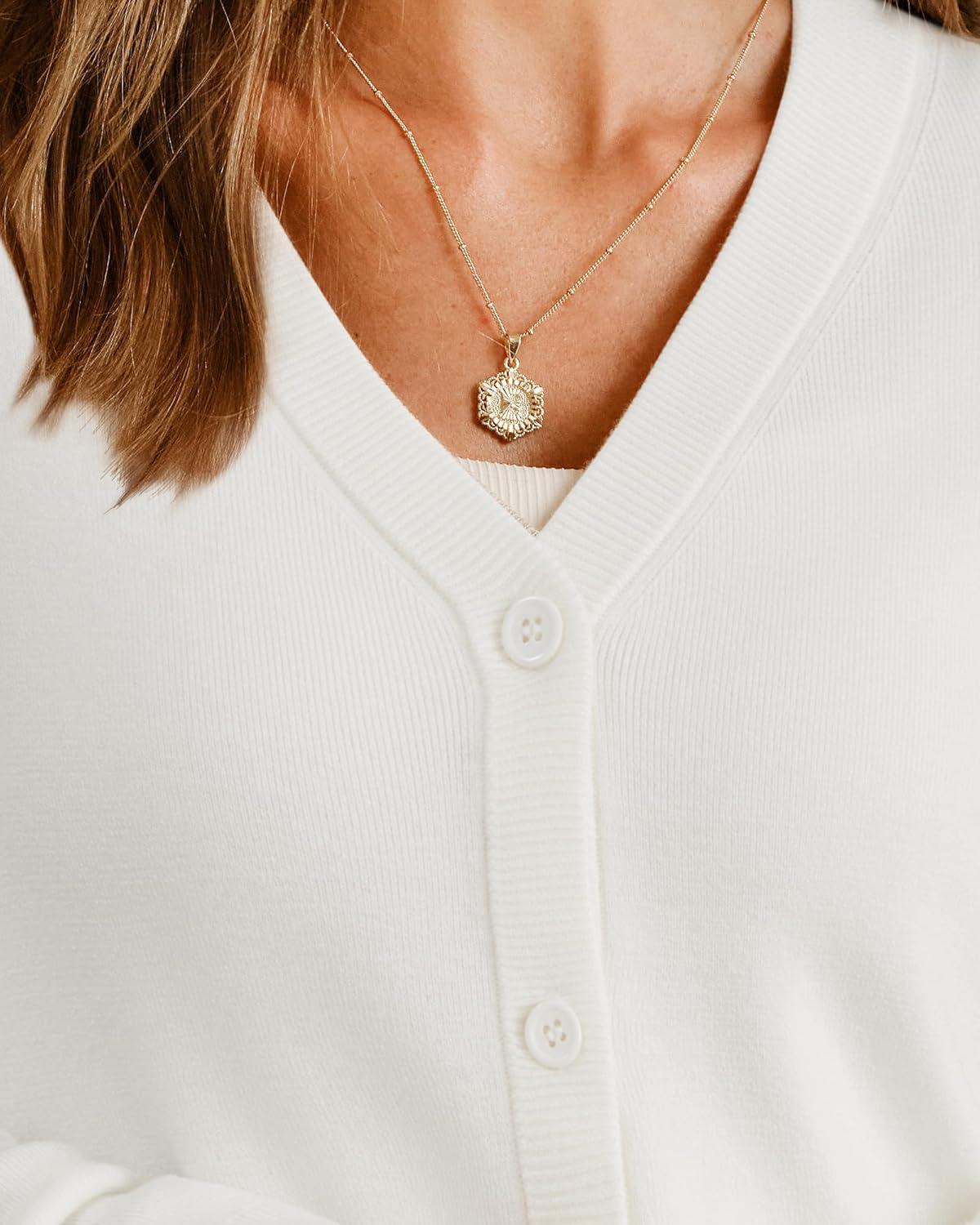 imageArachampampCloz Womens Wool Blend Business Casual Cardigan Sweaters 2025Offwhite