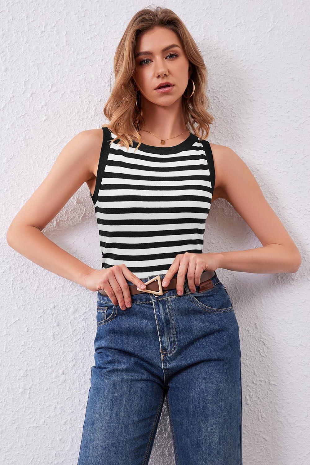 imageArachampampCloz Womens Wool Blend Sweaters Non See Through AllSeason Business Casual Tank 2025Blackbeige