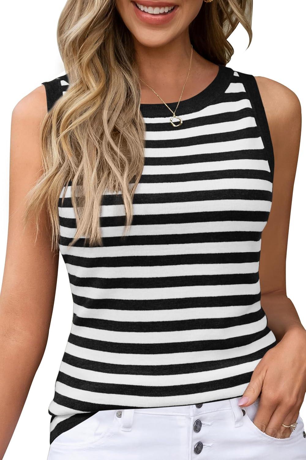 imageArachampampCloz Womens Wool Blend Sweaters Non See Through AllSeason Business Casual Tank 2025Blackbeige