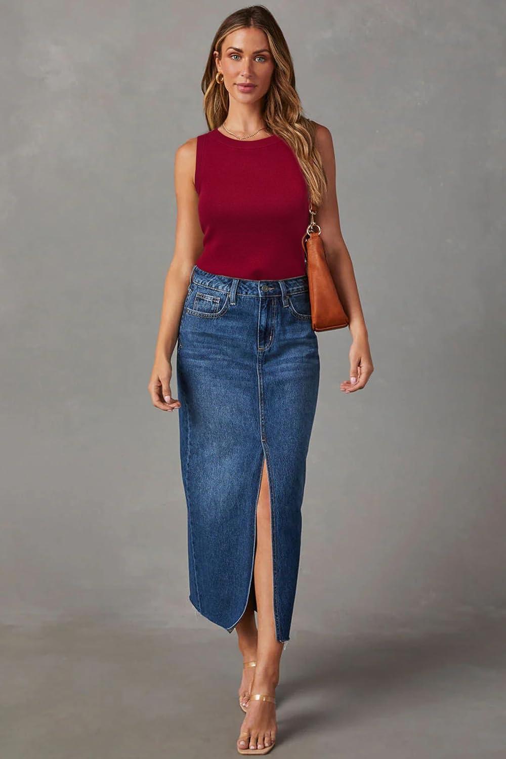 imageArachampampCloz Womens Wool Blend Sweaters Non See Through AllSeason Business Casual Tank 2025Burgundy Red