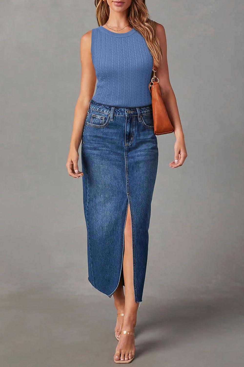 imageArachampampCloz Womens Wool Blend Sweaters Non See Through AllSeason Business Casual Tank 2025Cblue