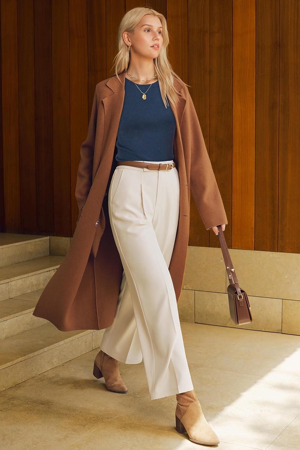 imageArachampampCloz Womens Wool Blend Sweaters Non See Through AllSeason Business Casual Tank 2025Dark Blue