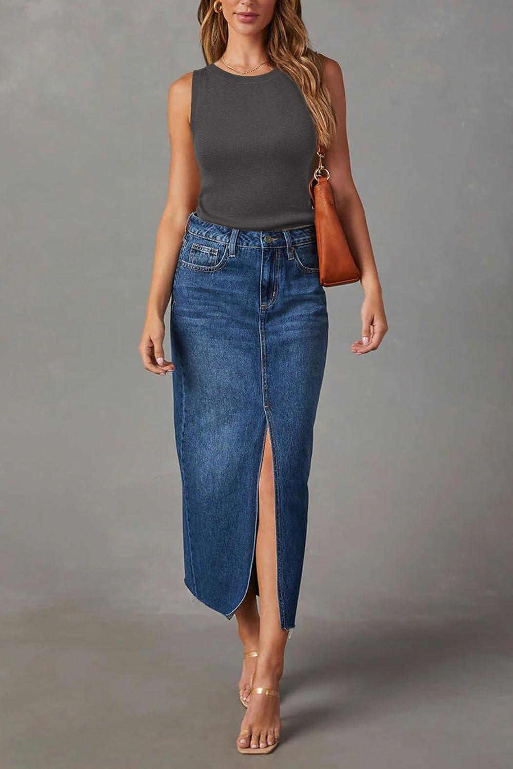 imageArachampampCloz Womens Wool Blend Sweaters Non See Through AllSeason Business Casual Tank 2025Dark Rifle Green