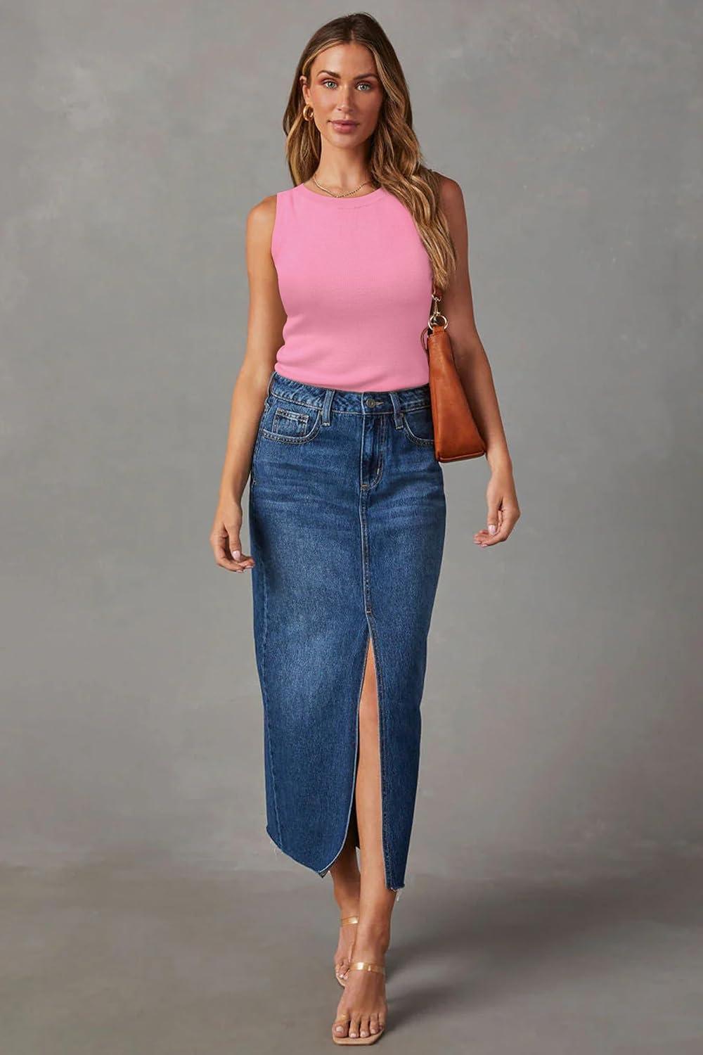 imageArachampampCloz Womens Wool Blend Sweaters Non See Through AllSeason Business Casual Tank 2025Pink