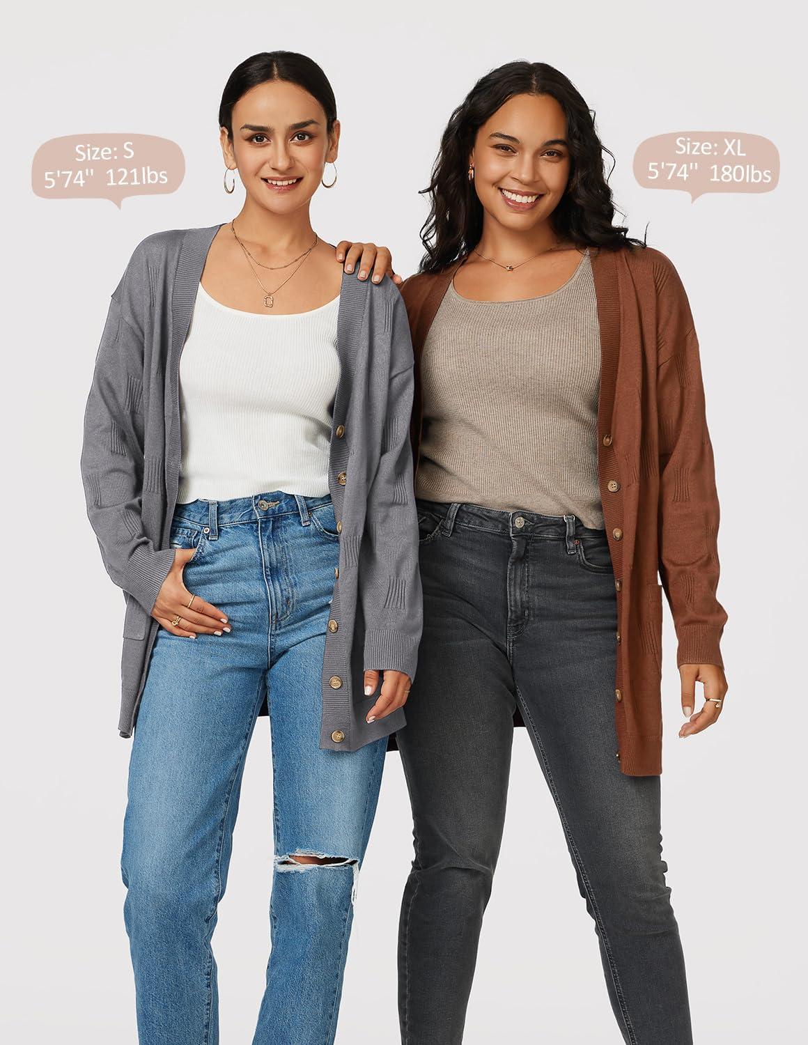 imageArachampampCloz Womens Lightweight Cardigan Sweater Fashion Long Sleeve Summer Casual Outfits with Pocket Cozy CloudsBrown