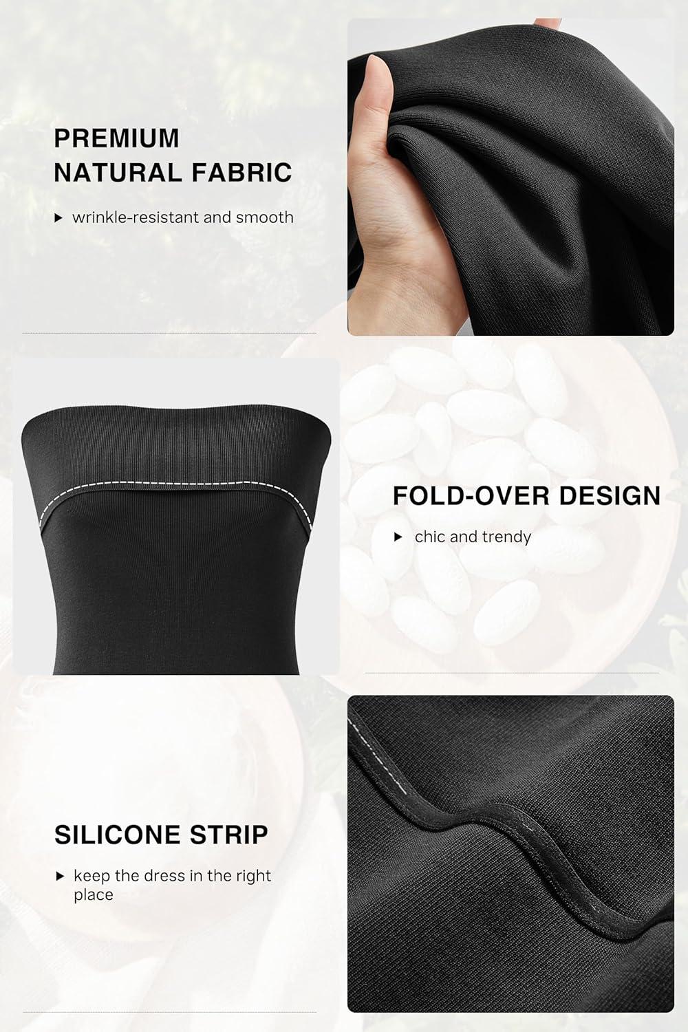 imageArachampampCloz Womens Silk Blend Fold Over Elegant Classy Wedding Guest Dress 2025Black