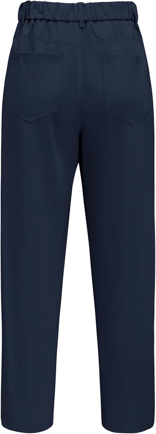 imageArachampampCloz Womens Stretch WrinkleFree Comfort Ankle Work Pants Fall 2025Navy