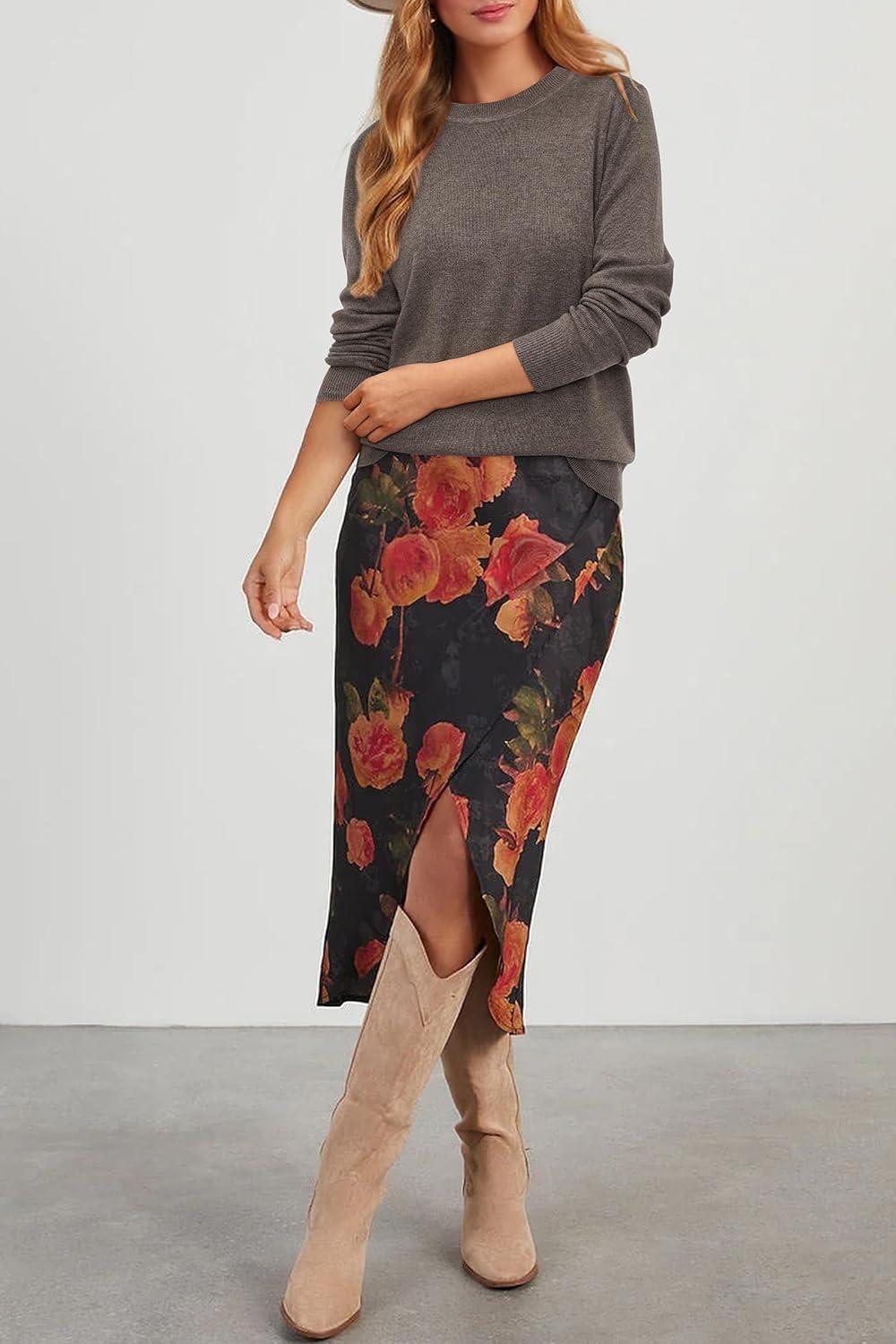 imageArachampampCloz Womens Wool Blend Classic Crew Neck Casual Fall SweatersAcoffee