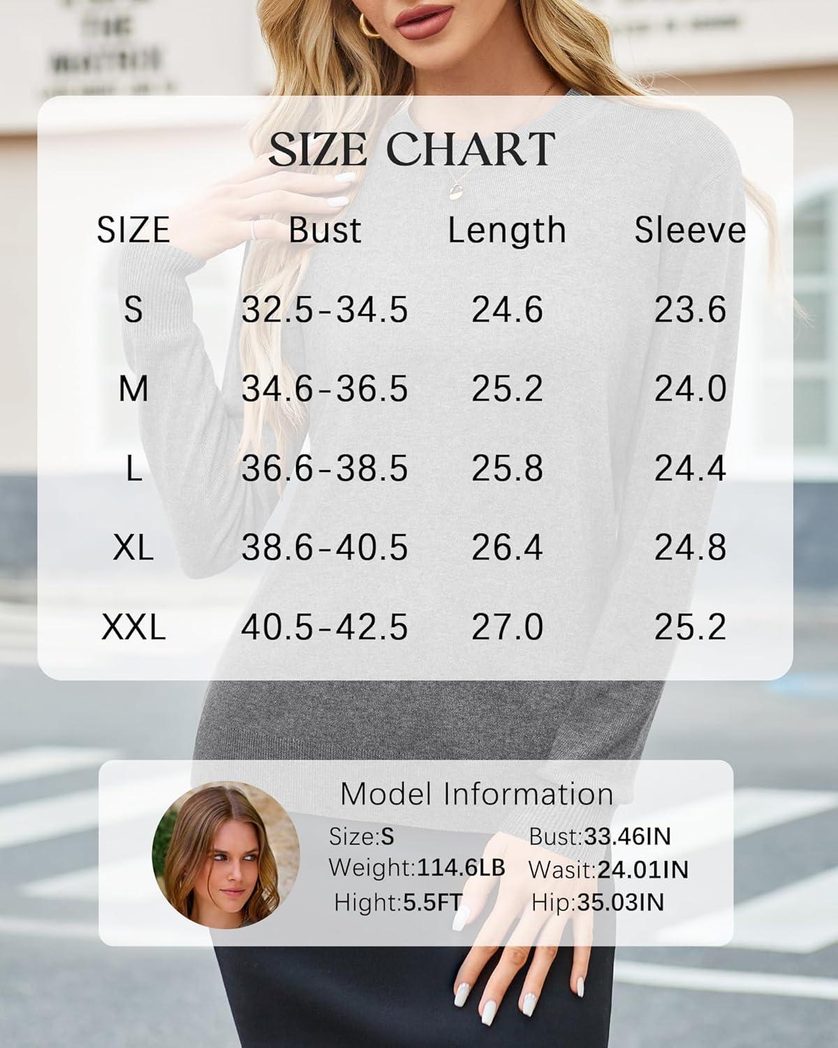 imageArachampampCloz Womens Wool Blend Classic Crew Neck Casual Fall SweatersLight Apricotblack