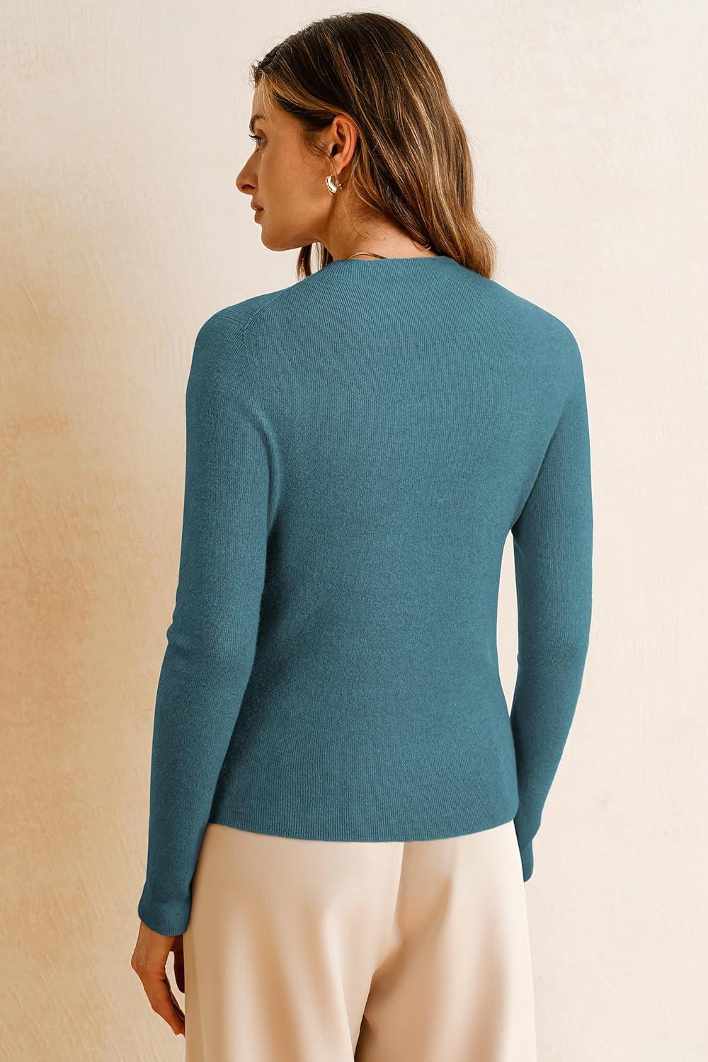 imageArachampampCloz Womens Wool Blend Fall Seamless Rip Resistant Tops Opaque Business Casual ShirtsAblue