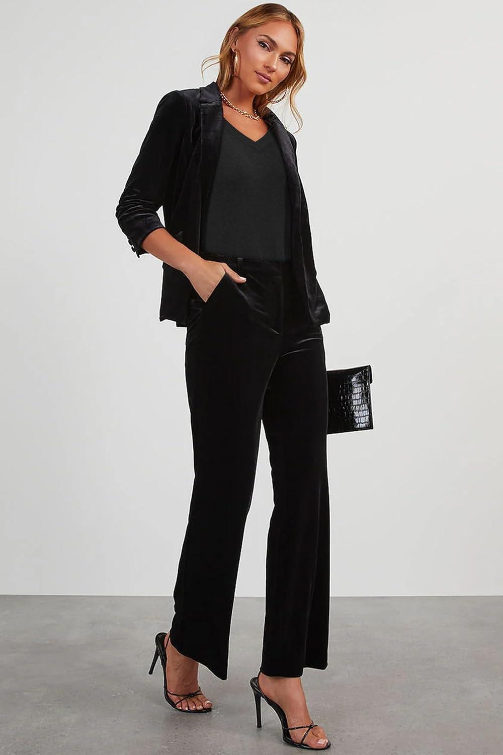 imageArachampampCloz Womens Wool Blend Fall Sweaters Business Casual OutfitsBblack