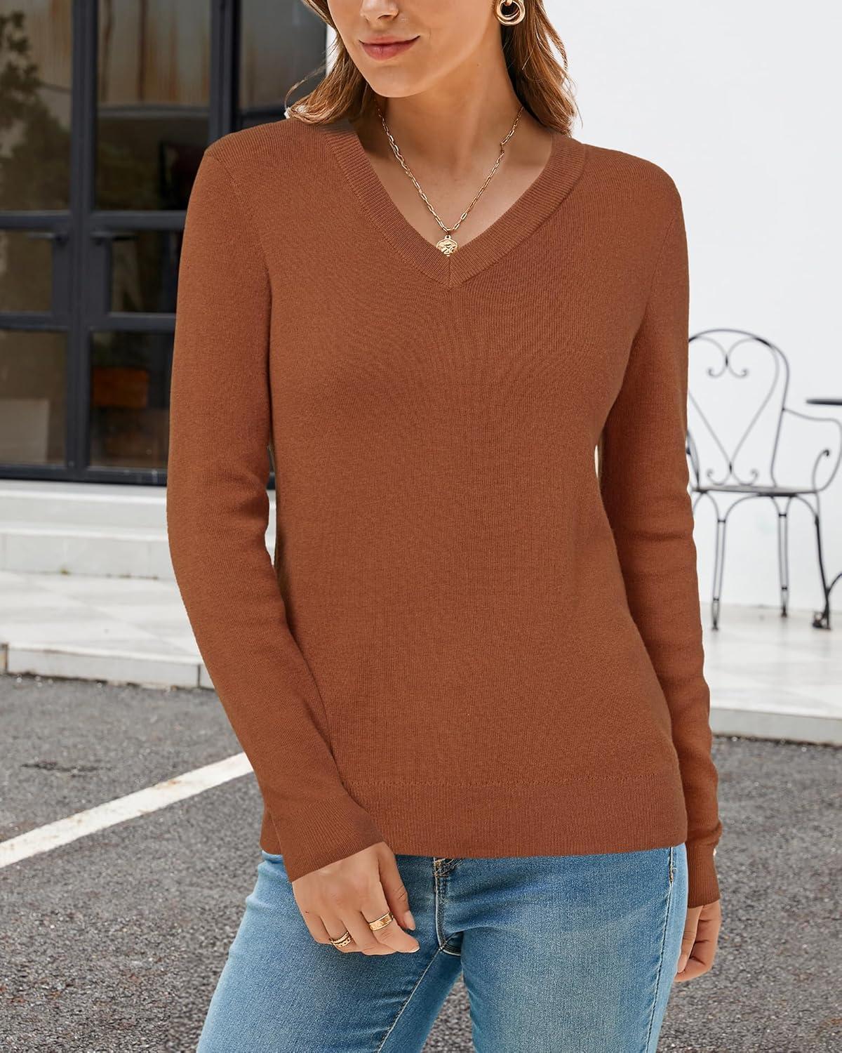 imageArachampampCloz Womens Wool Blend Fall Sweaters Business Casual OutfitsCaramel