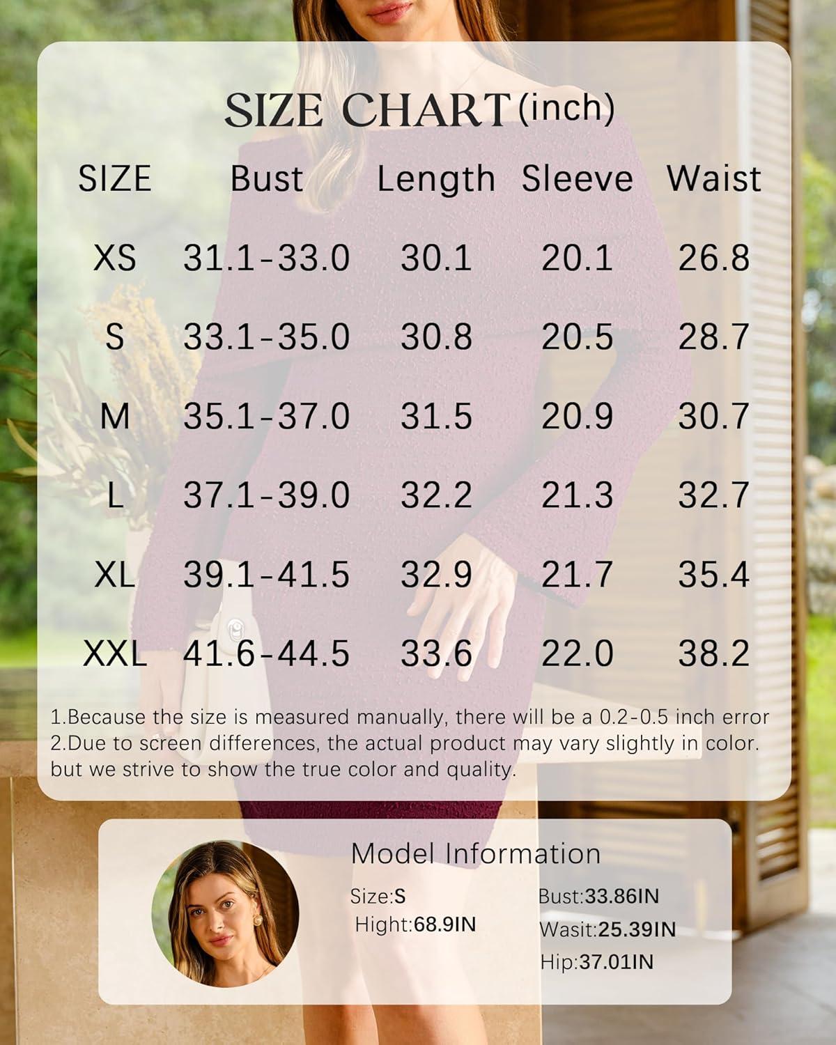 imageArachampampCloz Womens Wool Blend Long Sleeve Off Shoulder Sweater Dresses 2025Burgundy Red