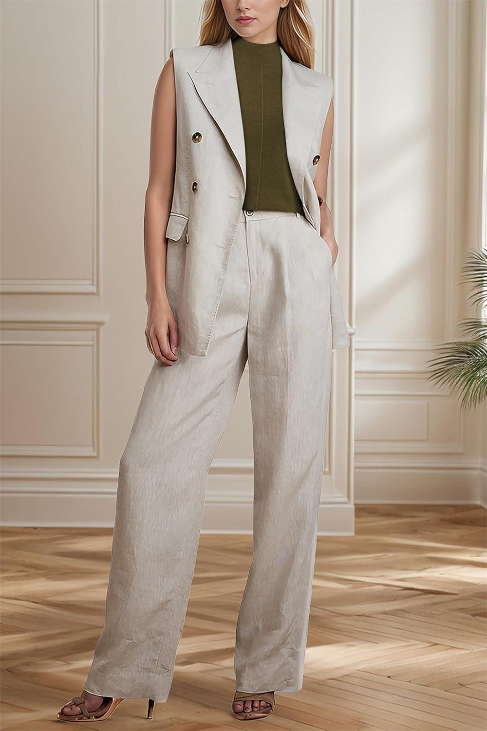 imageArachampampCloz Womens Wool Blend Mock Neck Sweaters Vest Business Casual Trendy Tops Fall Outfits 2025Green Brown