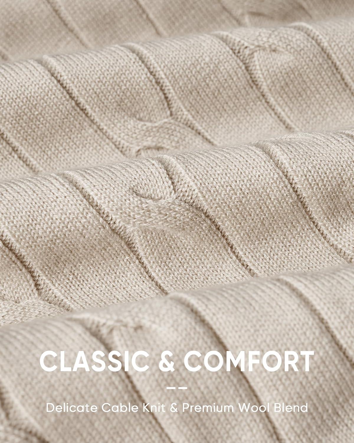 imageArachampampCloz Womens Wool Blend Summer Fall Tops Business Casual Polo Shirts 2025Cable Knitapricot