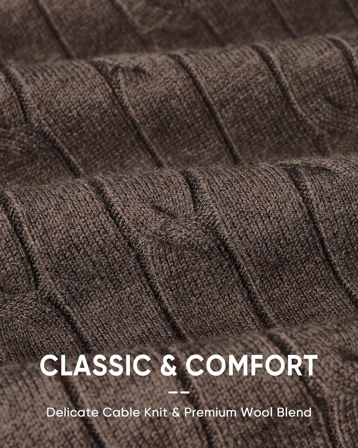 imageArachampampCloz Womens Wool Blend Summer Fall Tops Business Casual Polo Shirts 2025Cable Knitcoffee