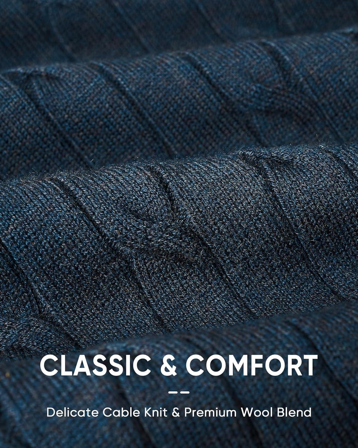 imageArachampampCloz Womens Wool Blend Summer Fall Tops Business Casual Polo Shirts 2025Cable Knitdark Blue