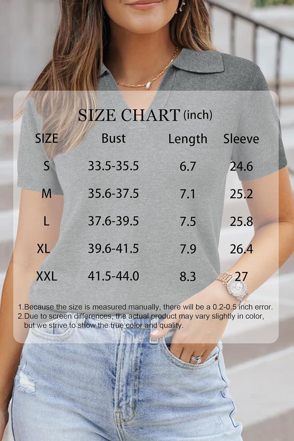 imageArachampampCloz Womens Wool Blend Summer Fall Tops Business Casual Polo Shirts 2025Grey