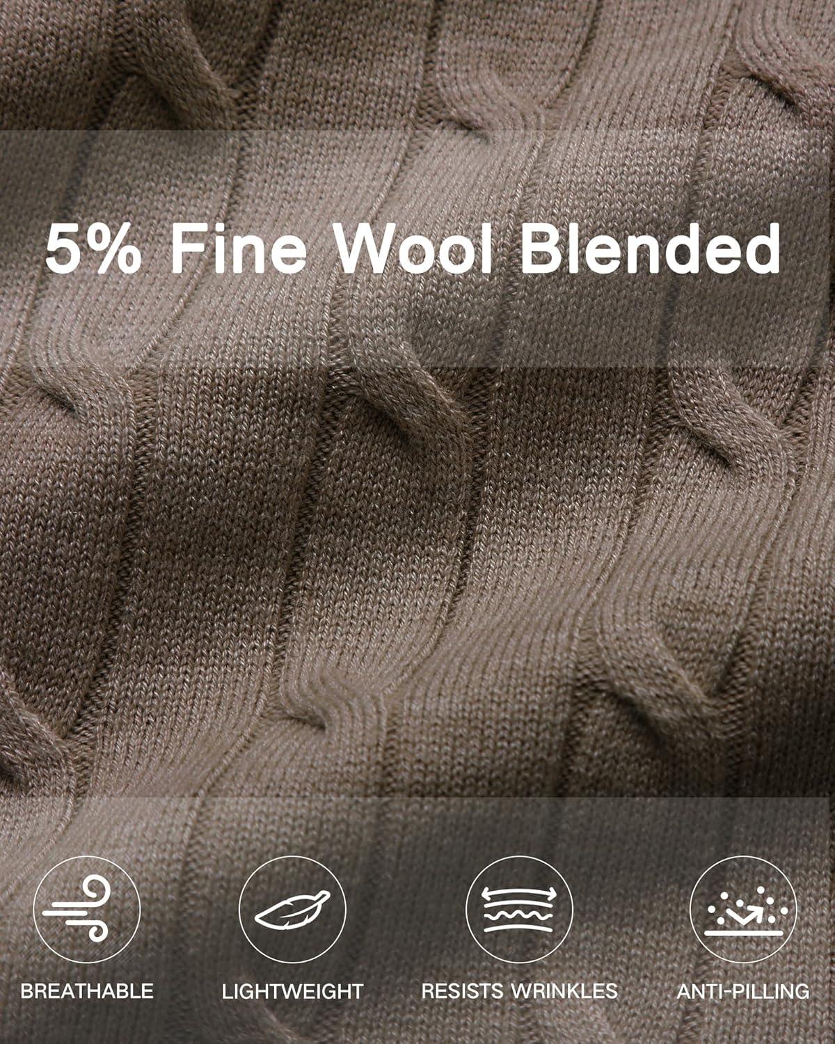 imageArachampampCloz Womens Wool Blend Summer Fall Tops Lightweight Business Casual BlousesCablecoffee