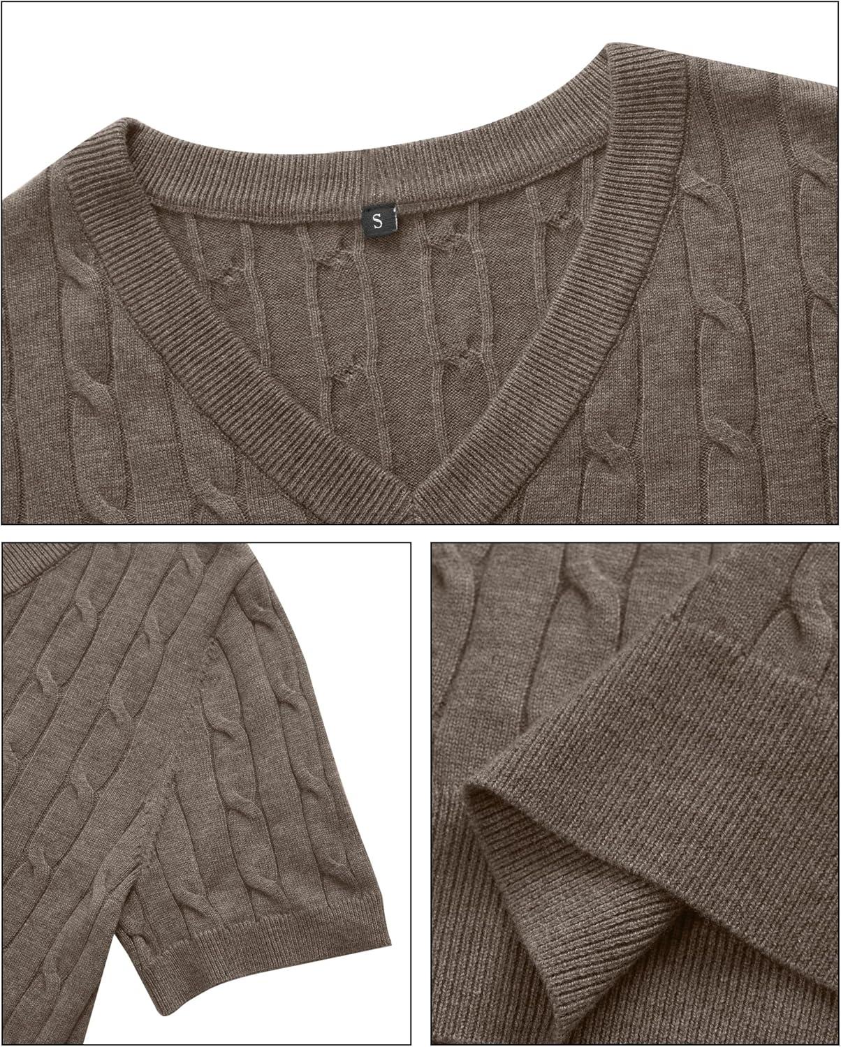 imageArachampampCloz Womens Wool Blend Summer Fall Tops Lightweight Business Casual BlousesCablecoffee