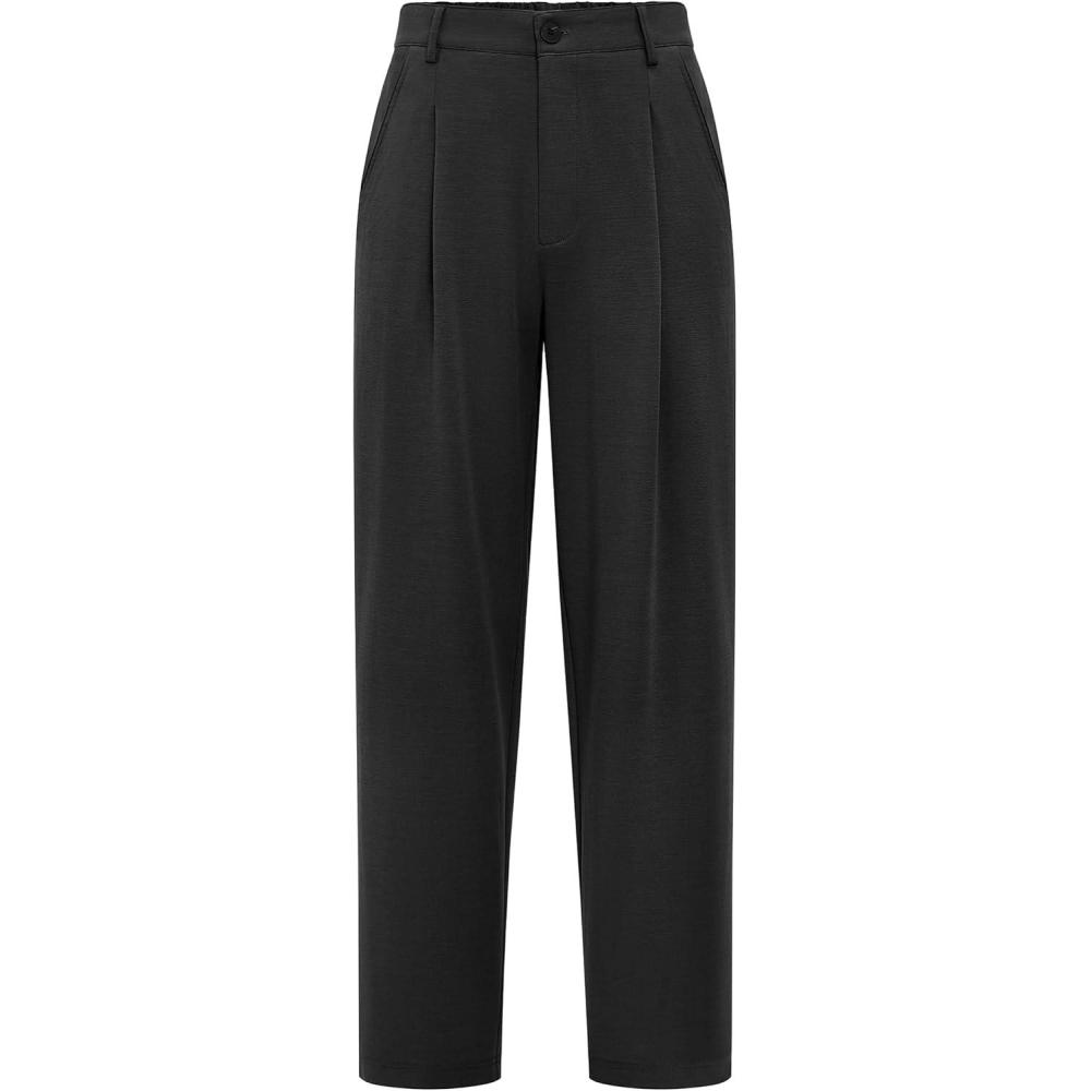 imageArachampampCloz Womens Stretch WrinkleFree Comfort Ankle Work Pants Fall 2025Black