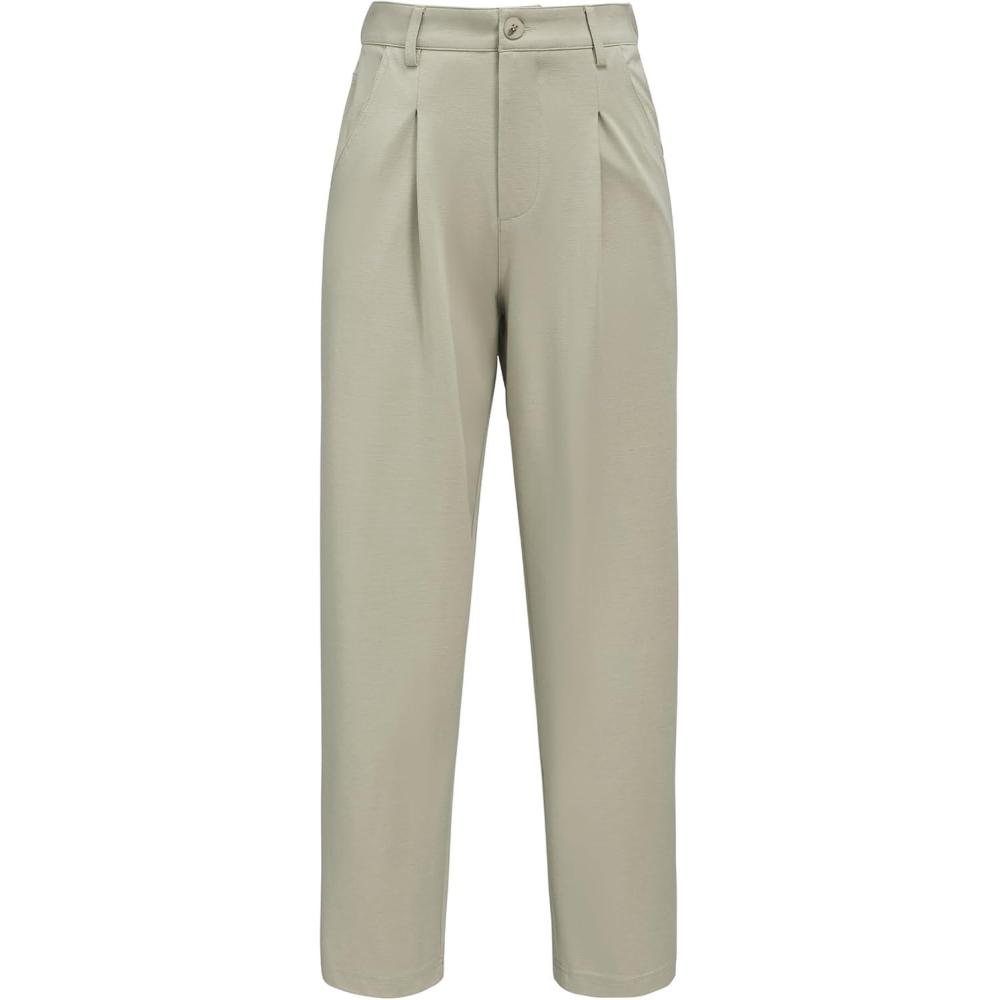 imageArachampampCloz Womens Stretch WrinkleFree Comfort Ankle Work Pants Fall 2025Light Khaki