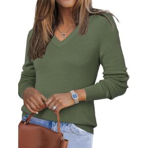 Arach&Cloz Women’s Wool Blend Fall Sweaters Business Casual Outfits(Olive Green)