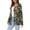 imageArachampampCloz Womens Casual Long Sleeve Open Front Leopard Cardigan Outwear Sweaters with PocketsCamo01