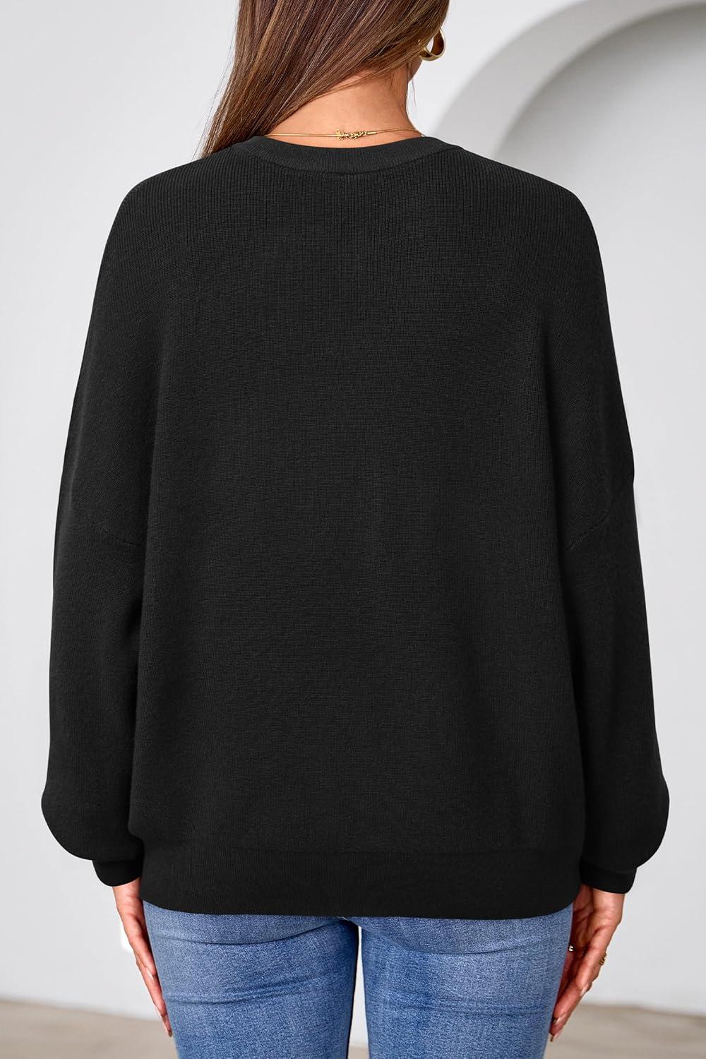 imageArachampampCloz Womens Wool Blend Oversized Cardigan Sweaters Button Down Casual Winter ClothingBlack