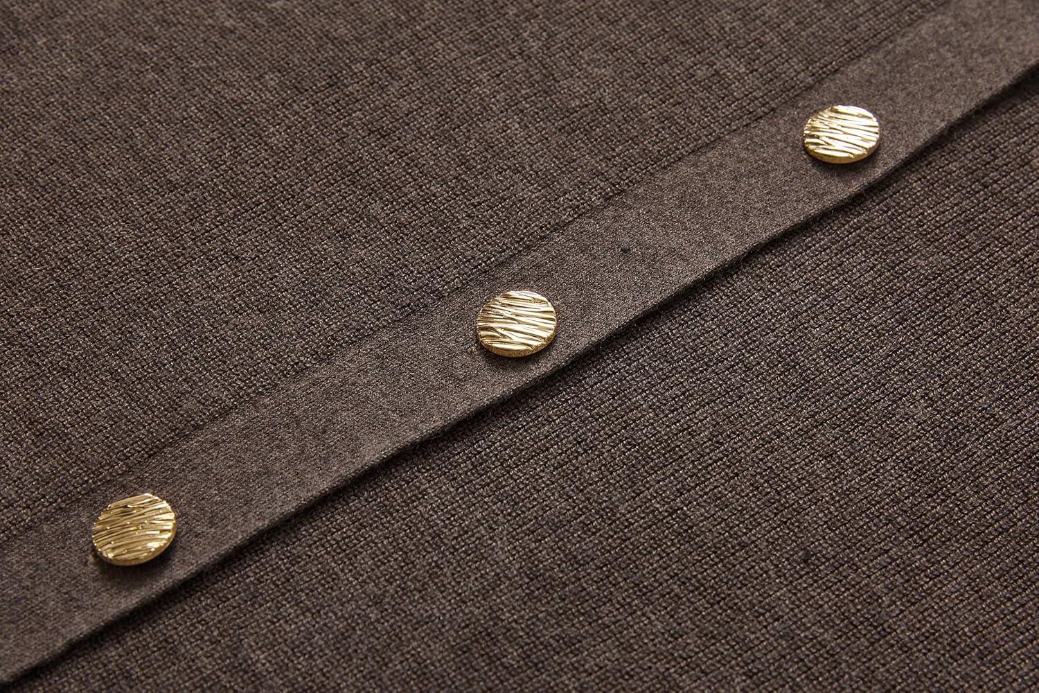 imageArachampampCloz Womens Wool Blend Oversized Cardigan Sweaters Button Down Casual Winter ClothingCoffee