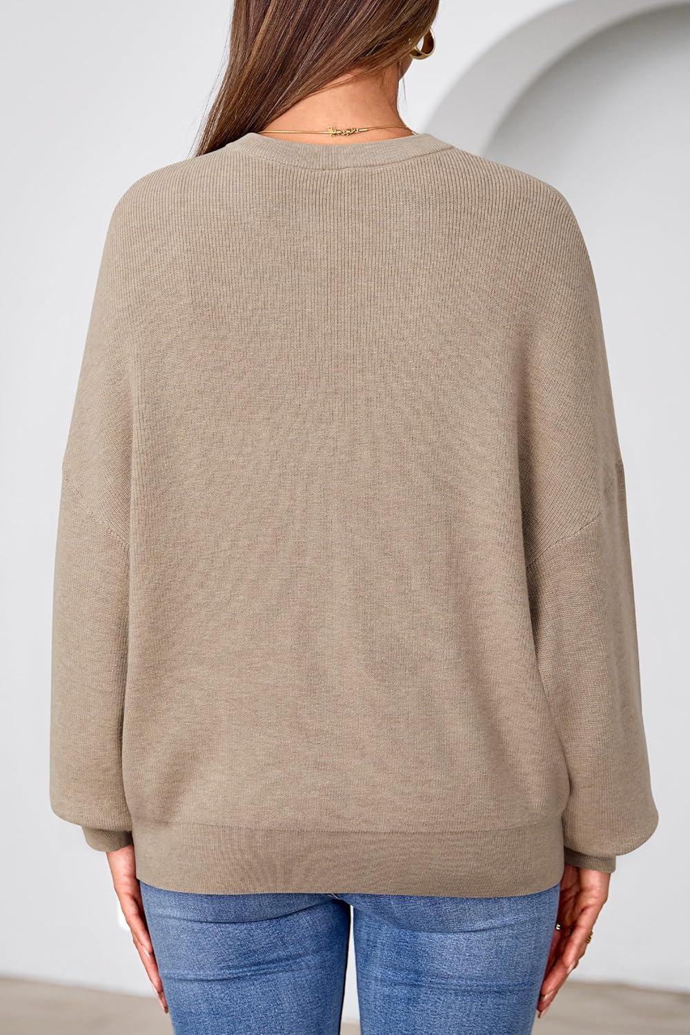 imageArachampampCloz Womens Wool Blend Oversized Cardigan Sweaters Button Down Casual Winter ClothingDark Apricot