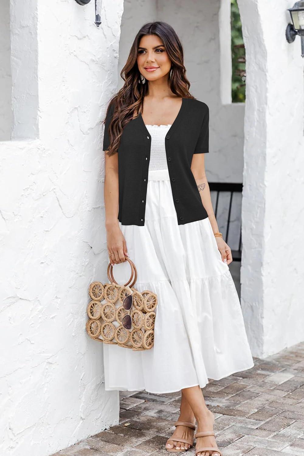 image:imageArachampCloz Womens Wool Blend Business Casual Cardigan Sweaters TopsBlack