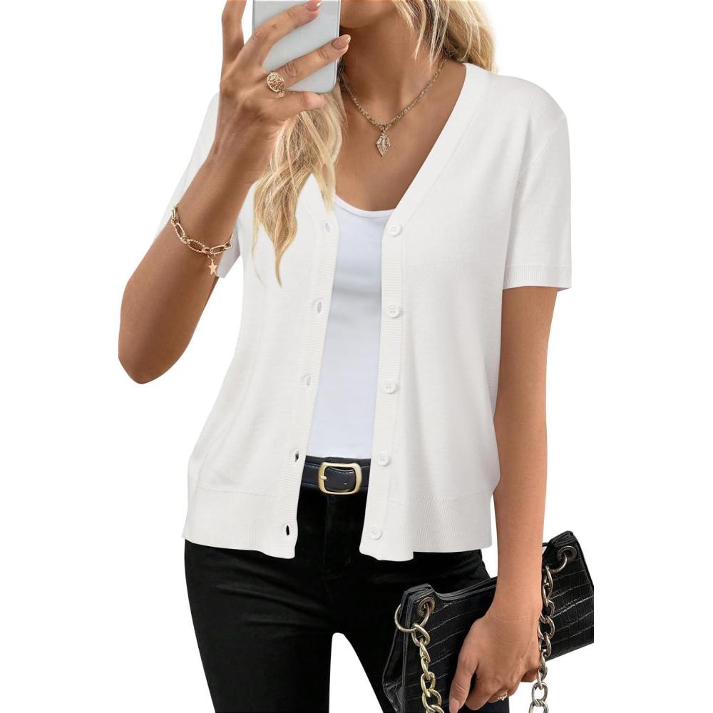 image:imageArachampCloz Womens Wool Blend Business Casual Cardigan Sweaters TopsOffwhite
