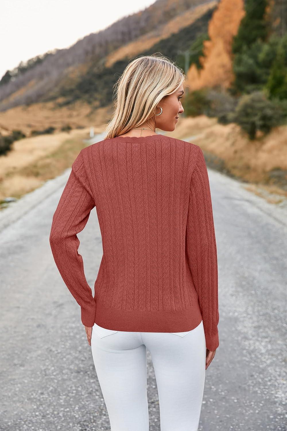 image:imageArachampCloz Womens Spring Summer Scalloped Short Sleeve Tops Textured ShirtsBdusty Red