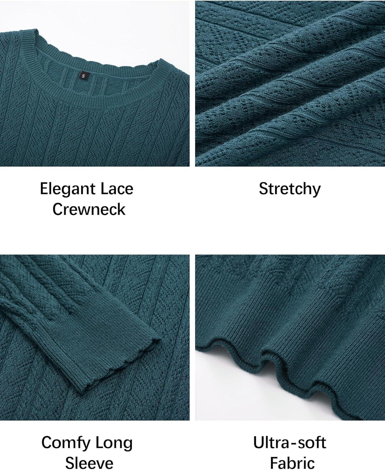 image:imageArachampCloz Womens Spring Summer Scalloped Short Sleeve Tops Textured ShirtsBpeacock Blue