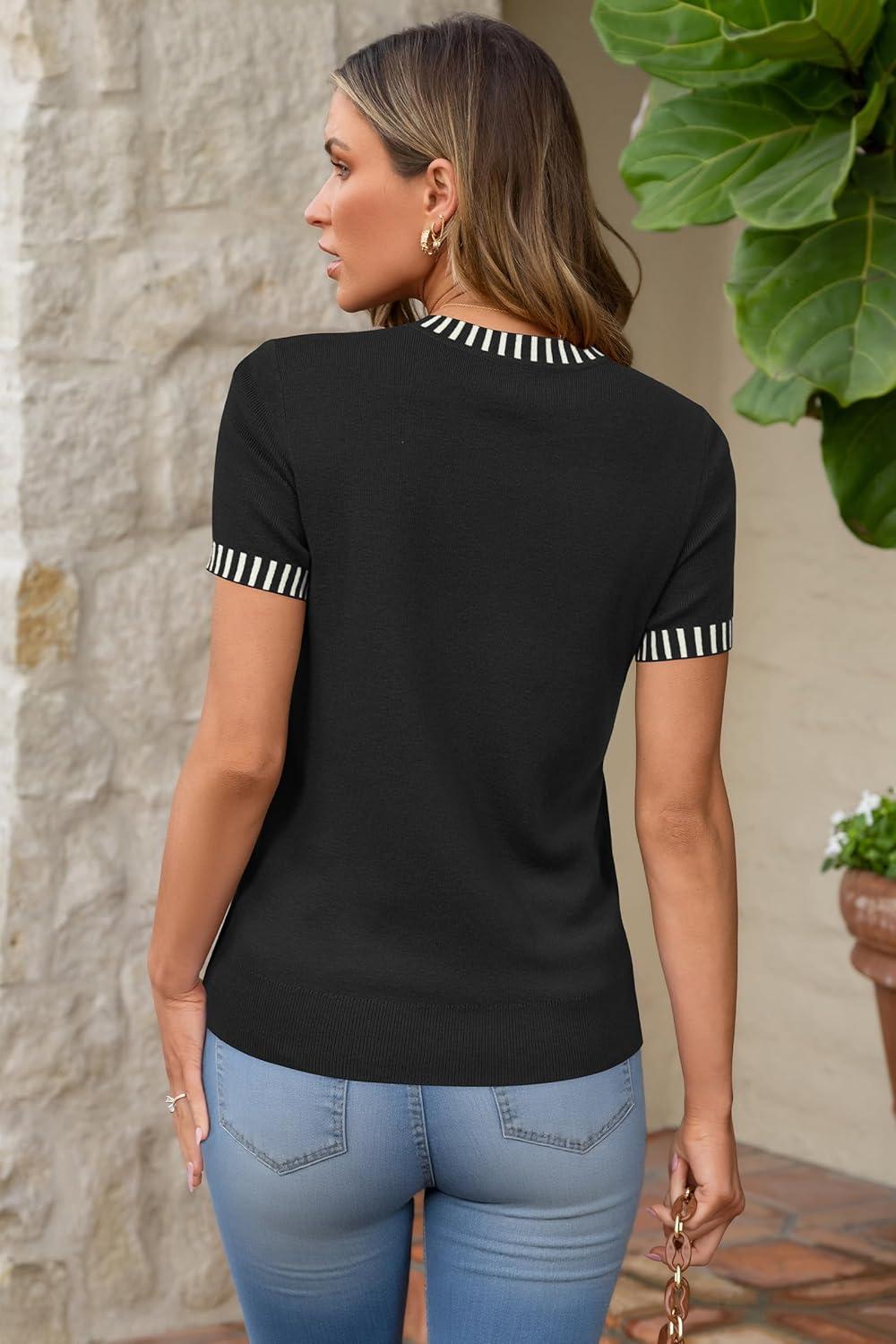 image:imageArachampCloz Womens Wool Blend Business Casual Essential Fall Layering Pullover SweatersBlack5132