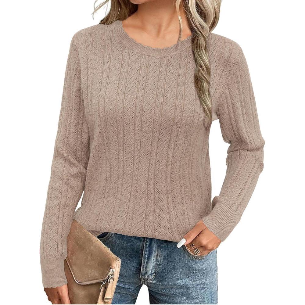image:imageArachampCloz Womens Spring Summer Scalloped Short Sleeve Tops Textured ShirtsBnutmeg