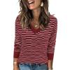 Striped Dark Red White