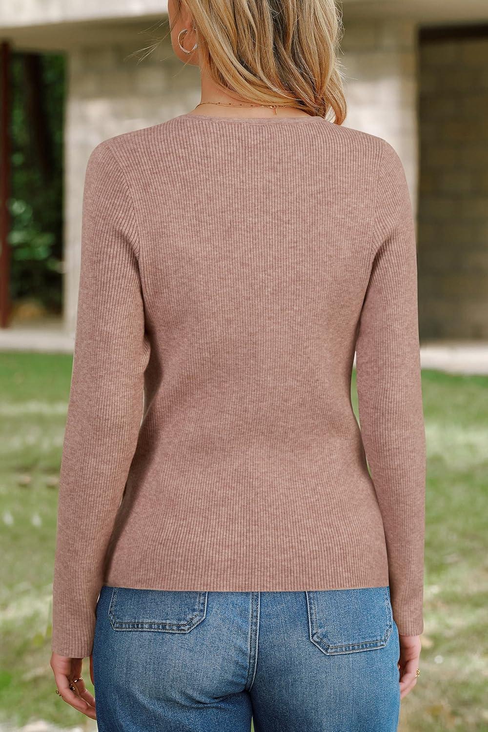 image:imageArachampCloz Womens Wool Blend Button Up Spring Business Cardigan Tops Outfits 2026Oatmeal Dusty Pink