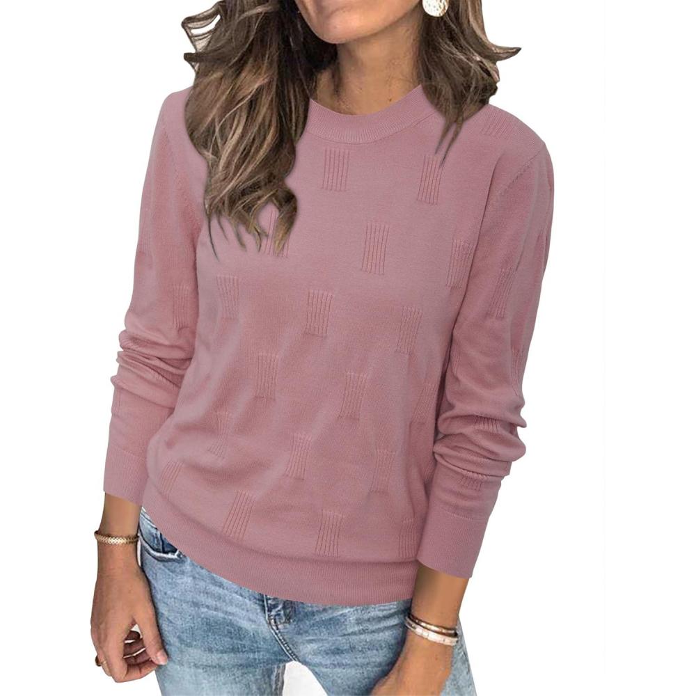 image:imageArachampCloz Womens Soft Knit Sweater Fall Dressy Casual Pullover TopsApink