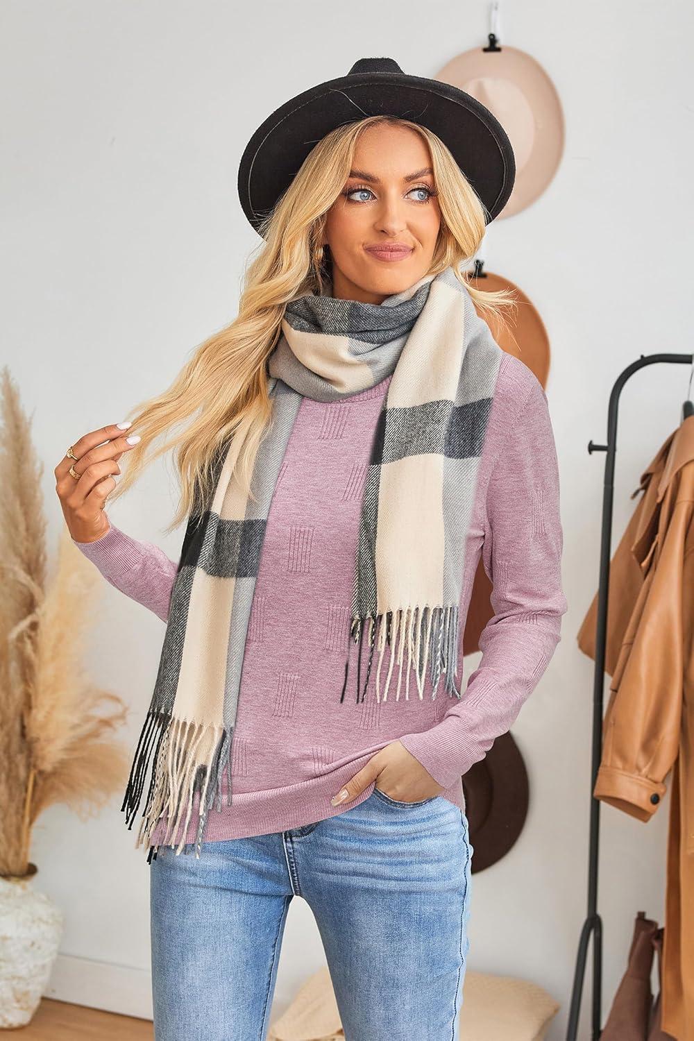 image:imageArachampCloz Womens Soft Knit Sweater Fall Dressy Casual Pullover TopsApink02
