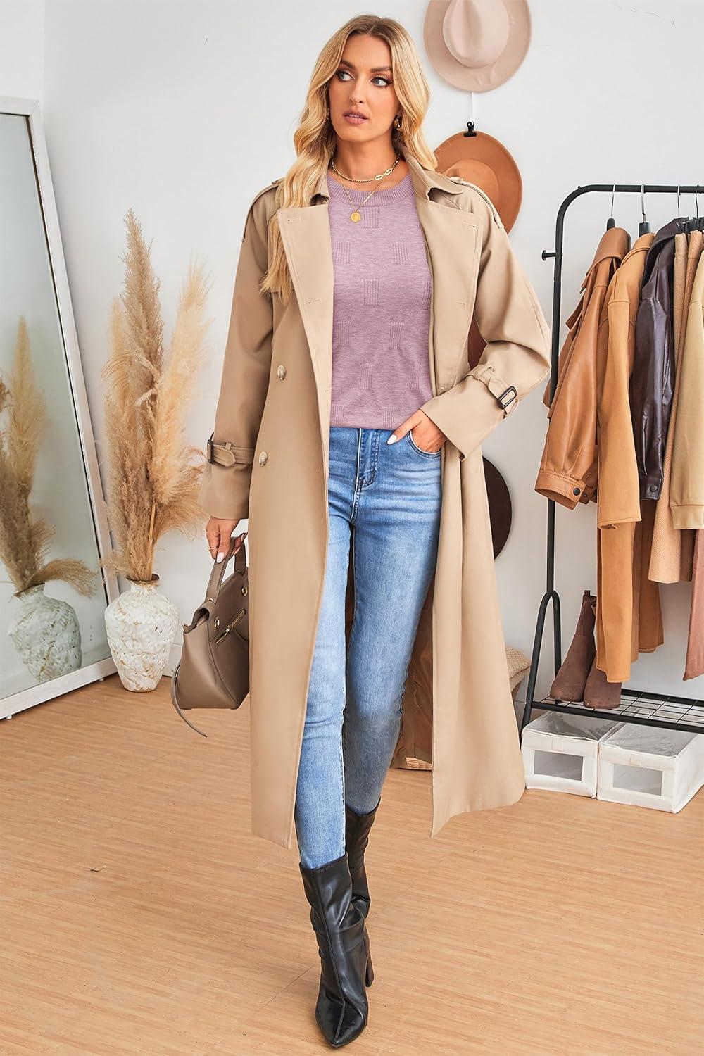 image:imageArachampCloz Womens Soft Knit Sweater Fall Dressy Casual Pullover TopsApink02