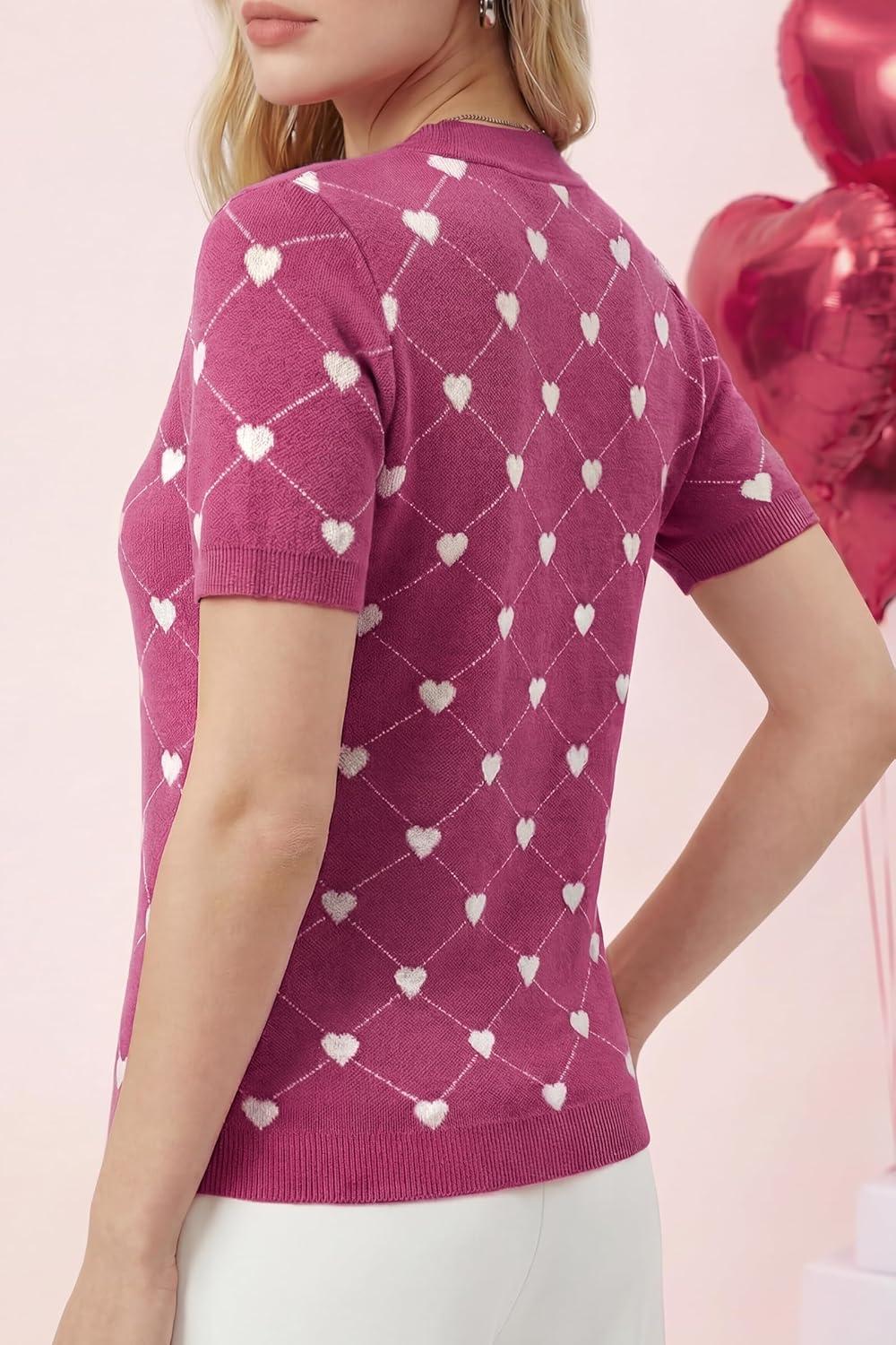 image:imageArachampCloz Womens Wool Blend Business Casual Essential Fall Layering Pullover SweatersRose Heart