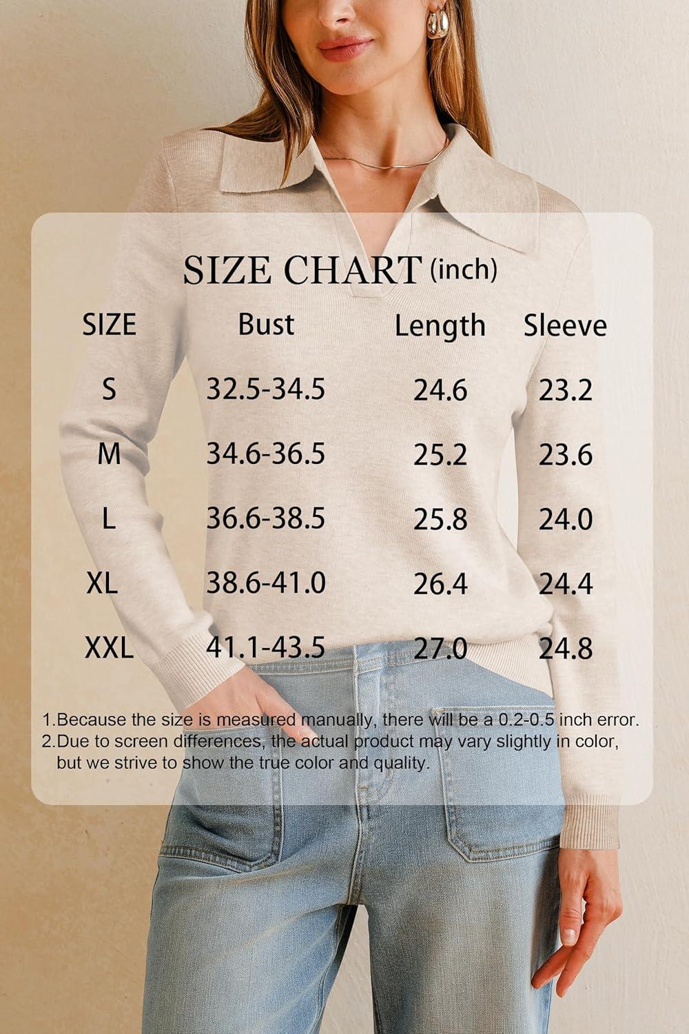 image:imageArachampCloz Womens Wool Blend Collared Polo Pullover Spring Sweaters Business Casual Outfits 2026Apricot