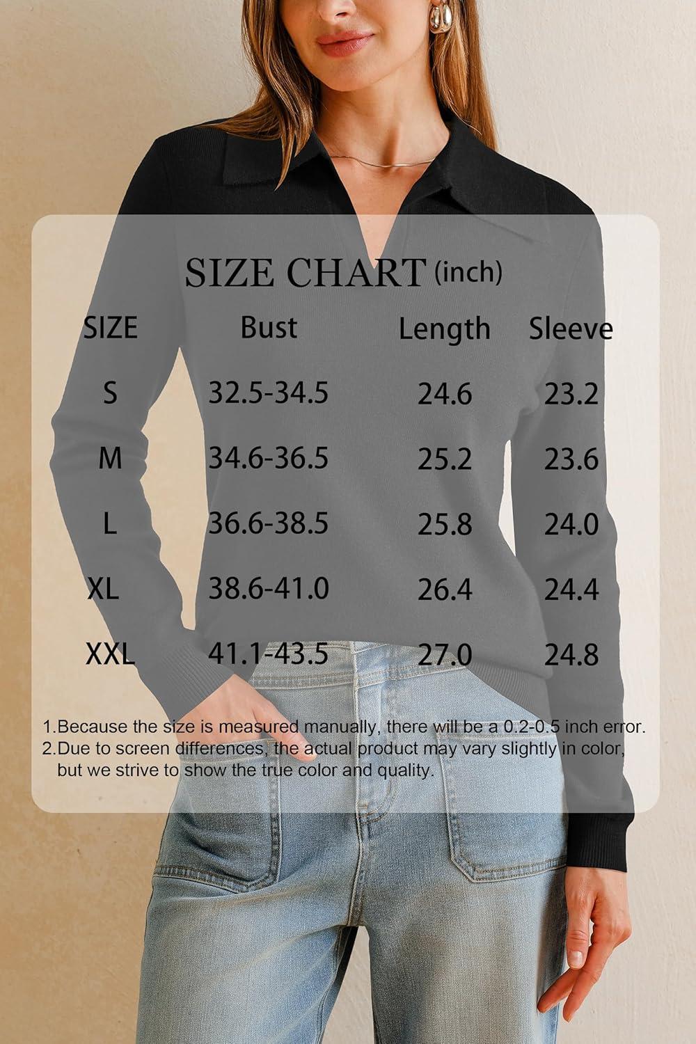 image:imageArachampCloz Womens Wool Blend Collared Polo Pullover Spring Sweaters Business Casual Outfits 2026Black